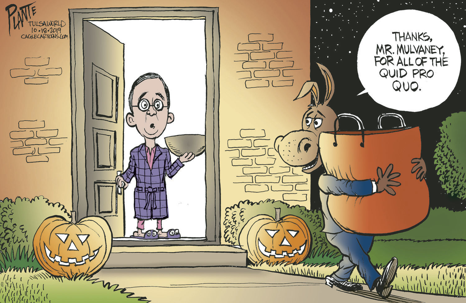 Bruce Plante Cartoon: Thanks for the Quid Pro Quo